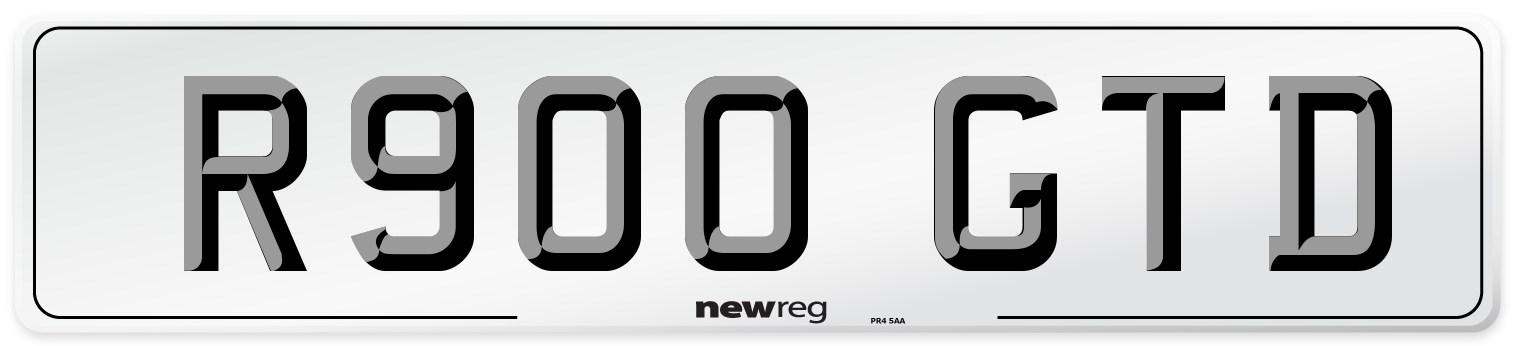 R900 GTD Number Plate from New Reg